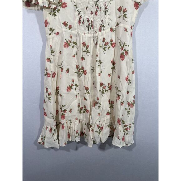 NWD $218 Reformation [ 6 ] Alaina Floral Cutout Flitter Sleeve Mini‎ Dress 6333 - Picture 15 of 16